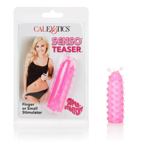 California Exotic Novelties Senso Teaser - Рельефная насадка, 7.5х2.5 см (розовая) - sex-shop.ua